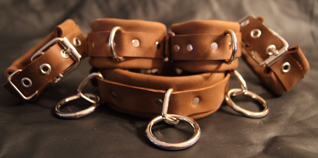 leather wrist ankle cuffs